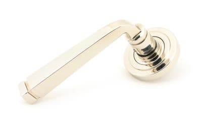 From The Anvil 45620 Polished Nickel Avon Round Lever on Rose Set (Art Deco)