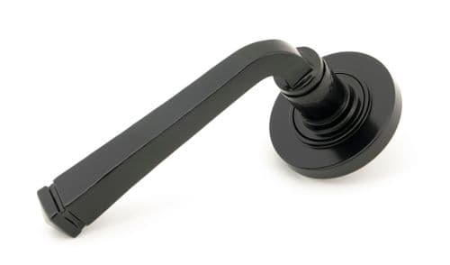 From The Anvil 45623 Black Avon Round Lever on Rose Set (Plain)