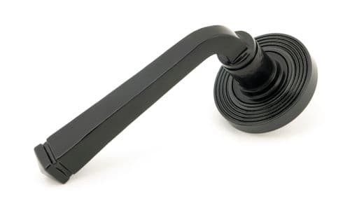 From The Anvil 45625 Black Avon Round Lever on Rose Set (Beehive)