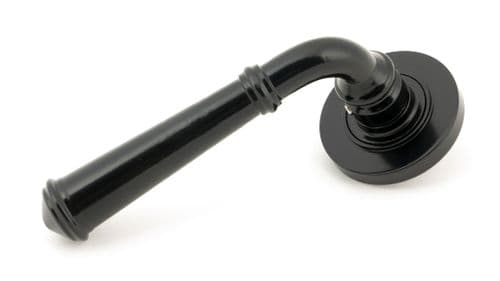 From The Anvil 45635 Black Regency Lever on Rose Set (Plain)