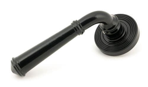 From The Anvil 45637 Black Regency Lever on Rose Set (Beehive)