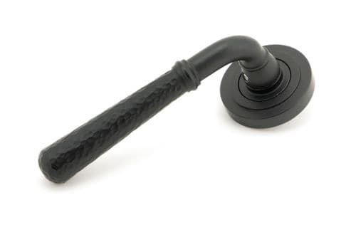 From The Anvil 45652 Matt Black Hammered Newbury Lever on Rose Set (Art Deco)