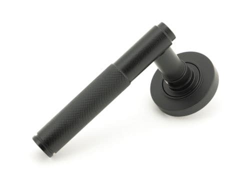 From The Anvil 45675 Matt Black Brompton Lever on Rose Set (Plain)