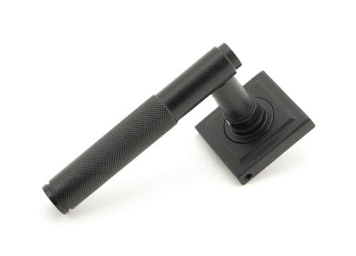 From The Anvil 45678 Matt Black Brompton Lever on Rose Set (Square)