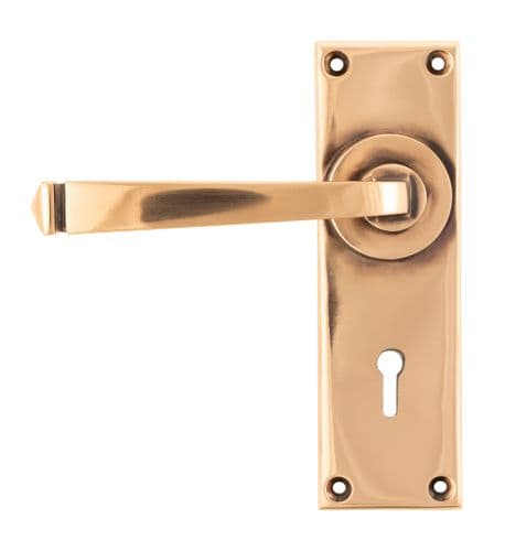 From The Anvil 45787 Polished Bronze Avon Lever Lock Set