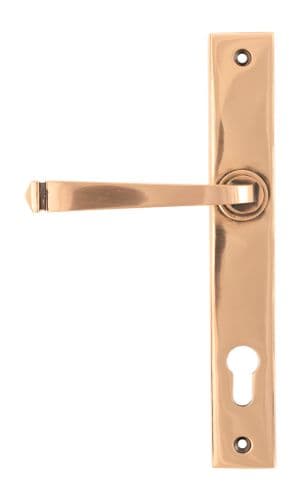 From The Anvil 45791 Polished Bronze Avon Slimline Espag. Lock Set