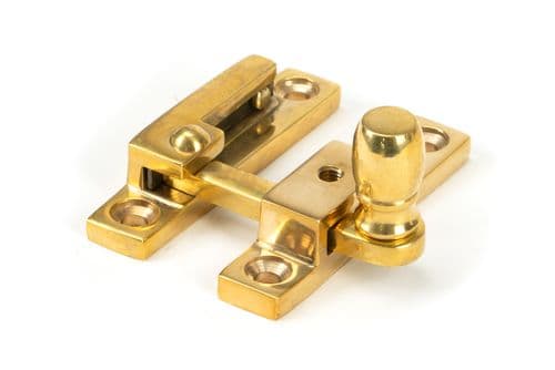 From The Anvil 45997 Polished Brass Mushroom Quadrant Fastener - Narrow