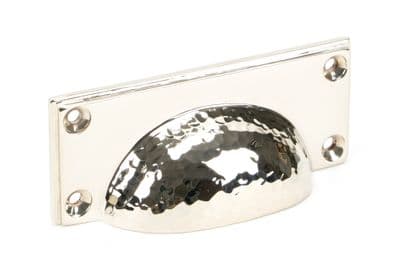 From The Anvil 46037 Polished Nickel Hammered Art Deco Drawer Pull