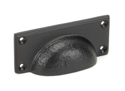 From The Anvil 46039 Aged Bronze Hammered Art Deco Drawer Pull