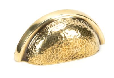 From The Anvil 46041 Aged Brass Hammered Regency Concealed Drawer Pull
