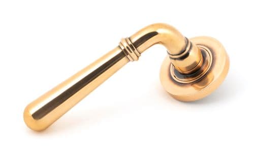 From The Anvil 46065 Polished Bronze Newbury Lever on Rose Set (Plain)