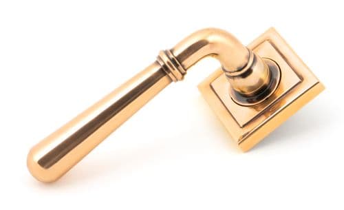 From The Anvil 46068 Polished Bronze Newbury Lever on Rose Set (Square)
