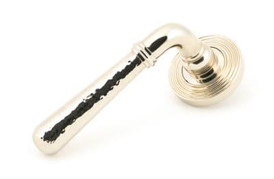From The Anvil 46079 Pol. Nickel Hammered Newbury Lever on Rose Set (Beehive)