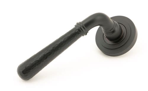 From The Anvil 46082 Aged Bronze Hammered Newbury Lever on Rose Set (Art Deco)