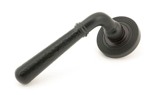 From The Anvil 46083 Aged Bronze Hammered Newbury Lever on Rose Set (Beehive)