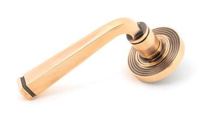 From The Anvil 46095 Polished Bronze Avon Round Lever on Rose Set (Beehive)