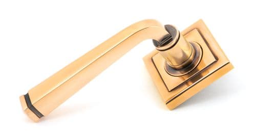 From The Anvil 46096 Polished Bronze Avon Round Lever on Rose Set (Square)