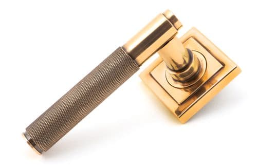 From The Anvil 46104 Polished Bronze Brompton Lever on Rose Set (Square)