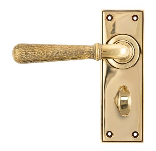 From The Anvil 46211 Aged Brass Hammered Newbury Lever Bathroom Set