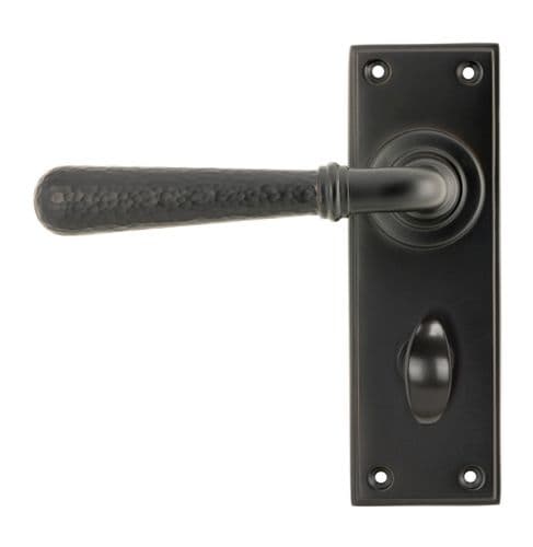 From The Anvil 46223 Aged Bronze Hammered Newbury Lever Bathroom Set