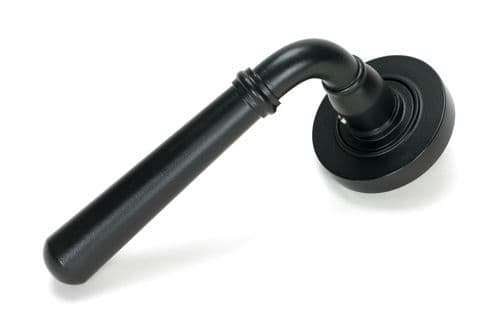 From The Anvil 46459 Matt Black Newbury Lever on Rose Set (Plain)