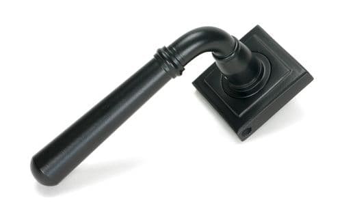 From The Anvil 46462 Matt Black Newbury Lever on Rose Set (Square)