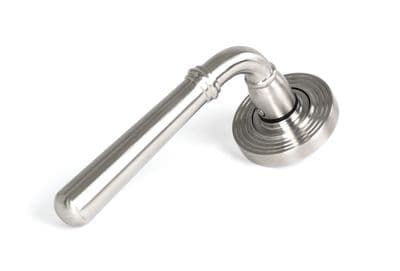 From The Anvil 46538 Satin Marine SS (316) Newbury Lever on Rose Set (Beehive) - Unsprung