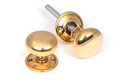 From The Anvil 46681 Aged Brass Mushroom Mortice/Rim Knob Set