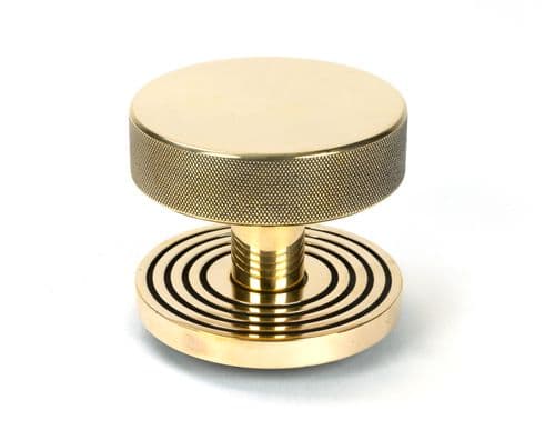 From The Anvil 46736 Aged Brass Brompton Centre Door Knob (Beehive)