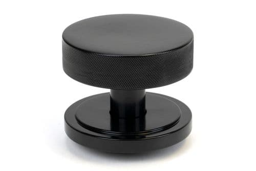 From The Anvil 46755 Black Brompton Centre Door Knob (Art Deco)