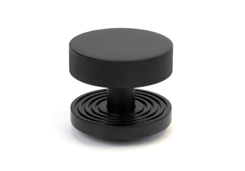 From The Anvil 46760 Matt Black Brompton Centre Door Knob (Beehive)