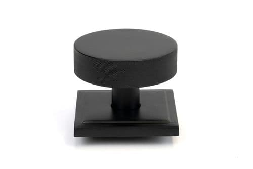 From The Anvil 46761 Matt Black Brompton Centre Door Knob (Square)