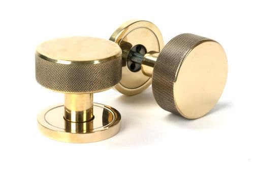 From The Anvil 46774 Aged Brass Brompton Mortice/Rim Knob Set (Plain)