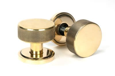 From The Anvil 46775 Aged Brass Brompton Mortice/Rim Knob Set (Art Deco)
