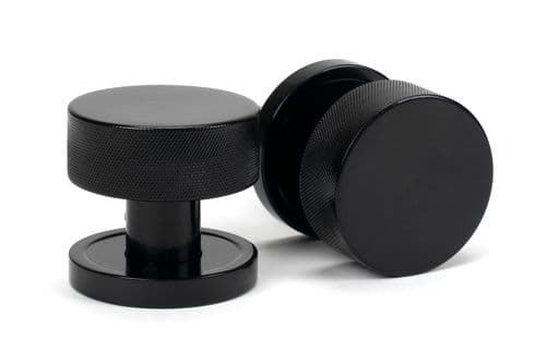 From The Anvil 46794 Black Brompton Mortice/Rim Knob Set (Plain)