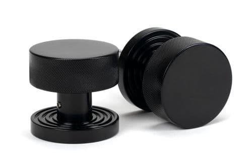 From The Anvil 46796 Black Brompton Mortice/Rim Knob Set (Beehive)
