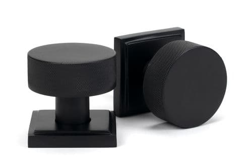 From The Anvil 46801 Matt Black Brompton Mortice/Rim Knob Set (Square)
