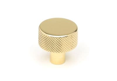 From The Anvil 46820 Polished Brass Brompton Cabinet Knob - 25mm (No Rose)