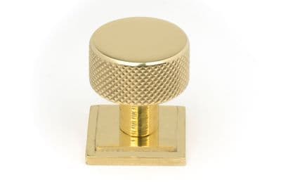 From The Anvil 46824 Polished Brass Brompton Cabinet Knob - 25mm (Square)