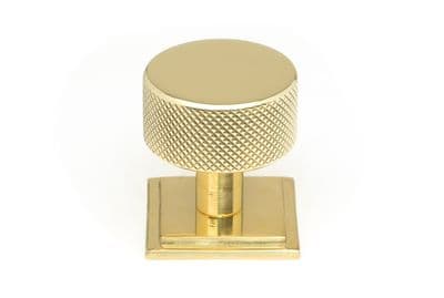 From The Anvil 46836 Polished Brass Brompton Cabinet Knob - 32mm (Square)