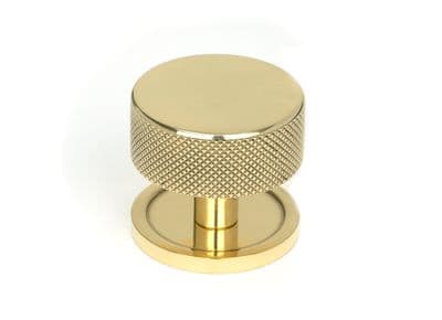 From The Anvil 46840 Polished Brass Brompton Cabinet Knob - 38mm (Plain)