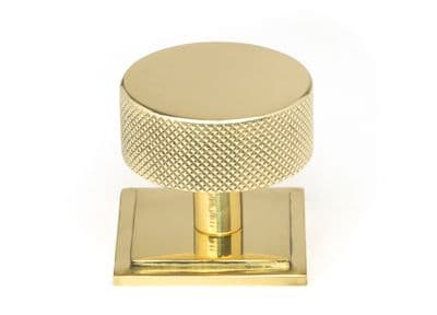 From The Anvil 46848 Polished Brass Brompton Cabinet Knob - 38mm (Square)