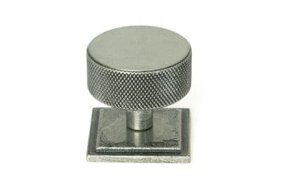 From The Anvil 47091 Pewter Brompton Cabinet Knob - 38mm (Square)