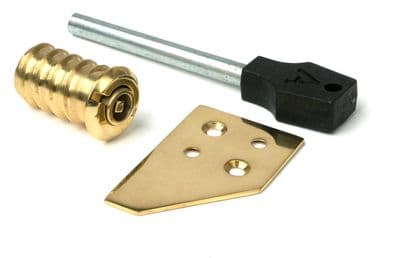 From The Anvil 47130 Polished Brass Key-Flush Sash Stop