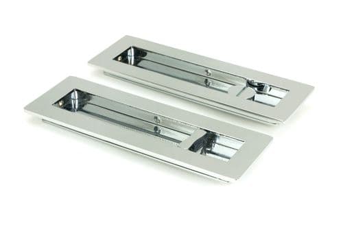 From The Anvil 47181 Polished Chrome 175mm Plain Rectangular Pull - Privacy Set