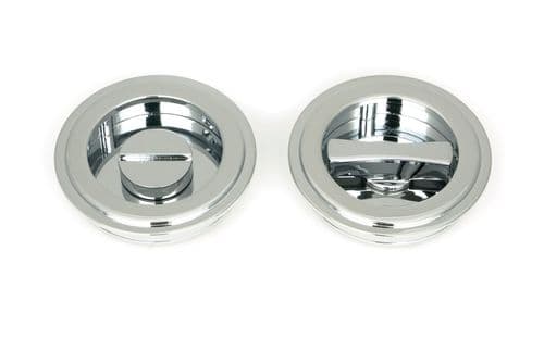 From The Anvil 47187 Polished Chrome 60mm Art Deco Round Pull - Privacy Set
