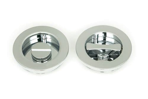 From The Anvil 47189 Polished Chrome 60mm Plain Round Pull - Privacy Set