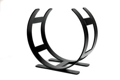 From The Anvil 47209 Matt Black Curved Log Holder - Small