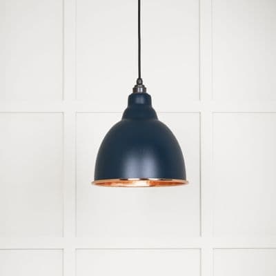 From The Anvil 49500DU Hammered Copper Brindley Pendant in Dusk