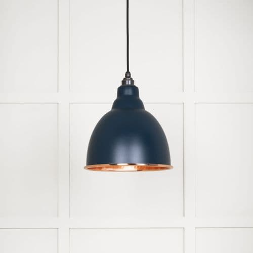 From The Anvil 49500DU Hammered Copper Brindley Pendant in Dusk